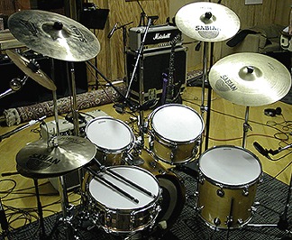 my drums in the studio